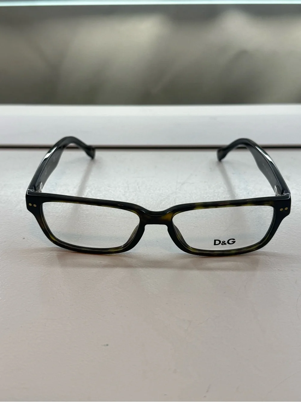 Brand new D&G Tortoiseshell Rectangular Frame Eyeglasses with Case and Pouch